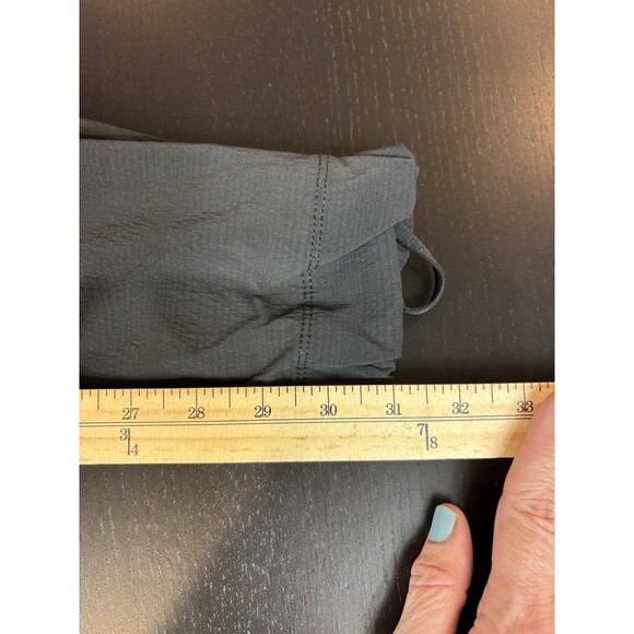Athleta Trekkie Hike Pant Black 8 Pockets Drawstring Ankles Ripstop Zip Pockets - Picture 9 of 13